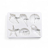 Molde Silicona Conchas Y Caracoles x 6